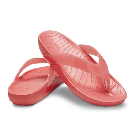 Crocs Splash Flip Flops Women’s US 9 NWT Pink Neon Watermelon 208534-6VT - Picture 7 of 7